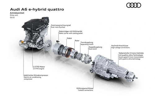 Audi A6 e-hibrit Quattro motor